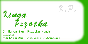 kinga pszotka business card